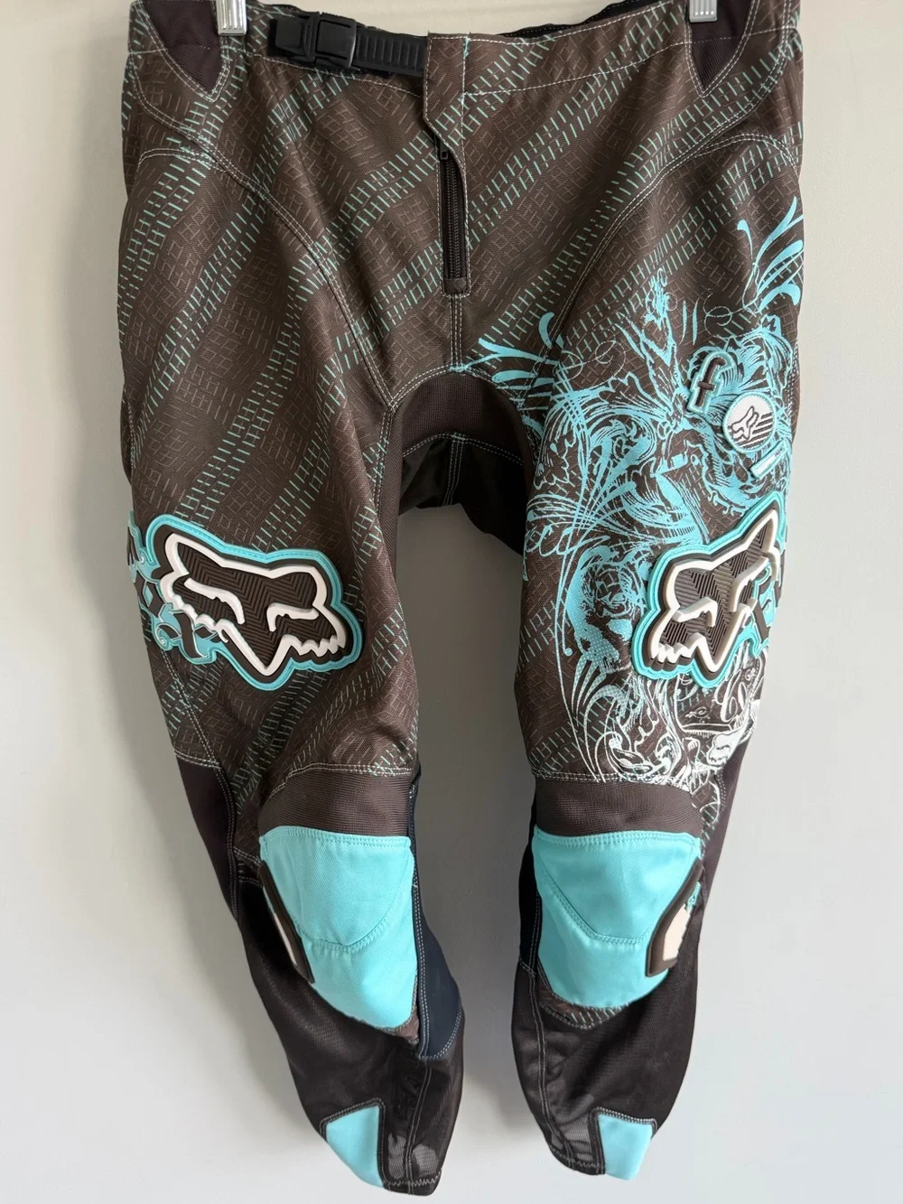 Fox 180 Youth Motocross Pants Size 11/12 Brown Turquoise MX Dirt Bike